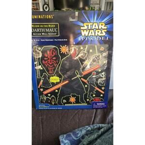 1999 Darth Maul Glow-In-The-Dark  Action Wall Scenes Star Wars Episode I New SW2